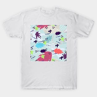 Blue abstract pattern T-Shirt